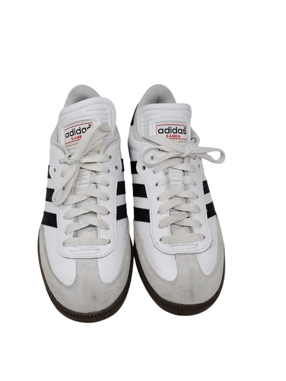 adidas White and Black Samba Low-Top Sneakers